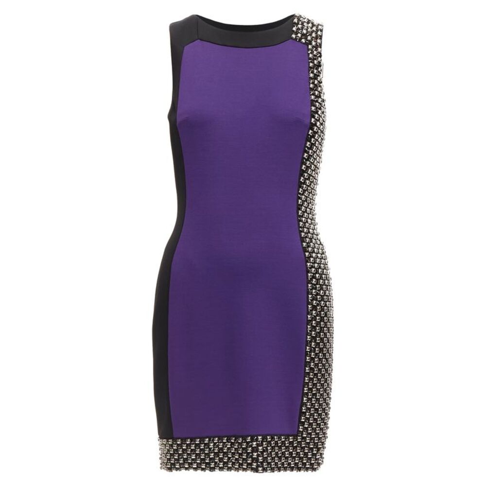Versace Studs Colorblock Mod Shift Dress